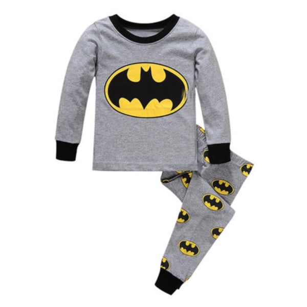 Barn Spiderman Batman Långärmad Byxor Outfits Nattkläder #1 110cm