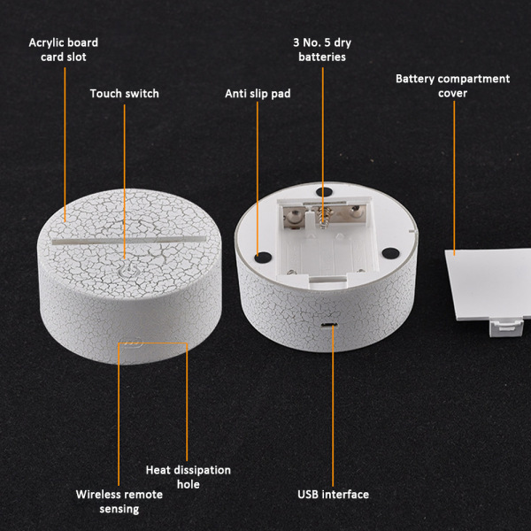 Mario LED-sovrumslampa med touch-funktion, nattlampa, barn A