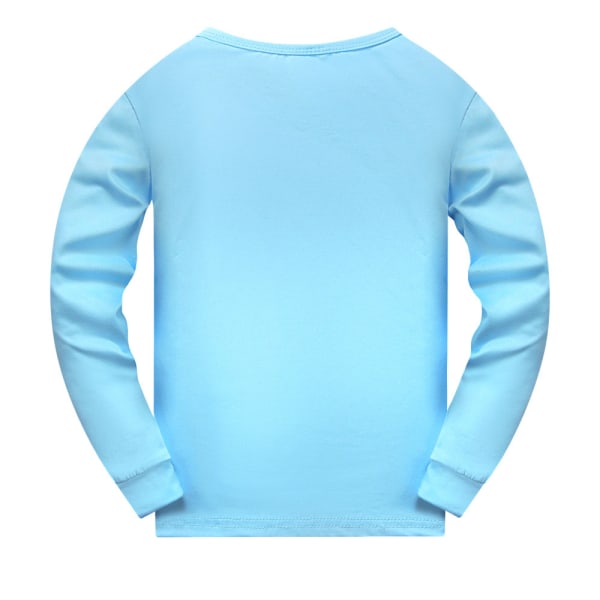 Barn Pojkar Stitch Träningsoverall Hoodie Topp + Byxor Outfit Halloween light blue 160cm