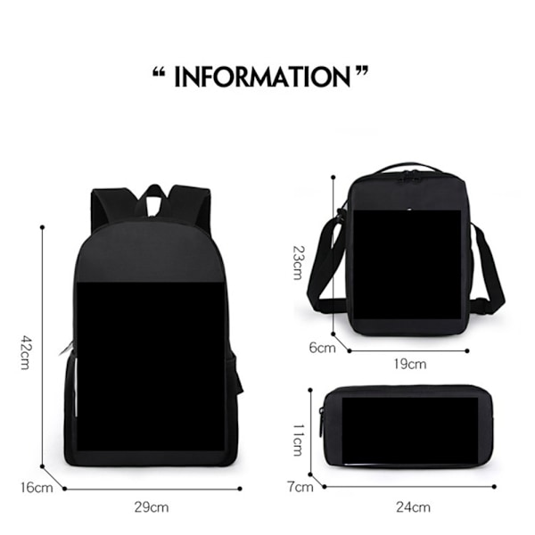 UNSPEAKABLE Ryggsäck Crossbody Väska för Student Skolväska