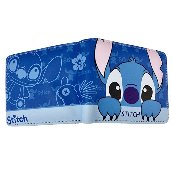 Disney Lilo och Stitch söt tecknad bifold plånbok ID-kortshållare plånbok B