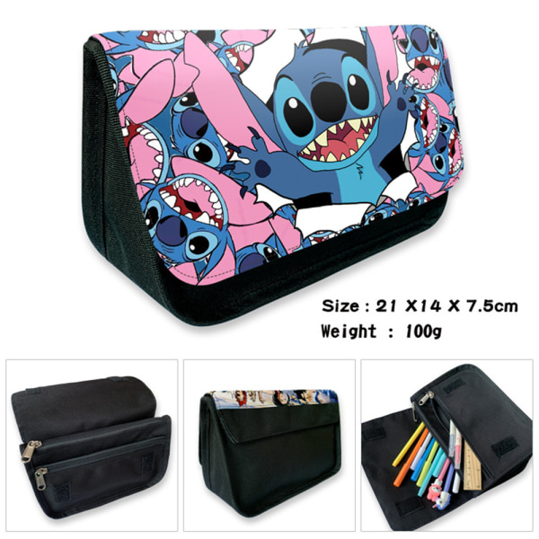Barn Cartoon Stitch Case Canvas Brevpapper Box Plånbok E