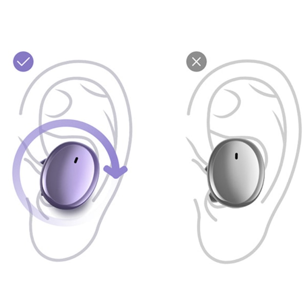 Bluetooth Trådlösa hörlurar Hörlurar In Ear Headset Hörlurar för alla enheter purple