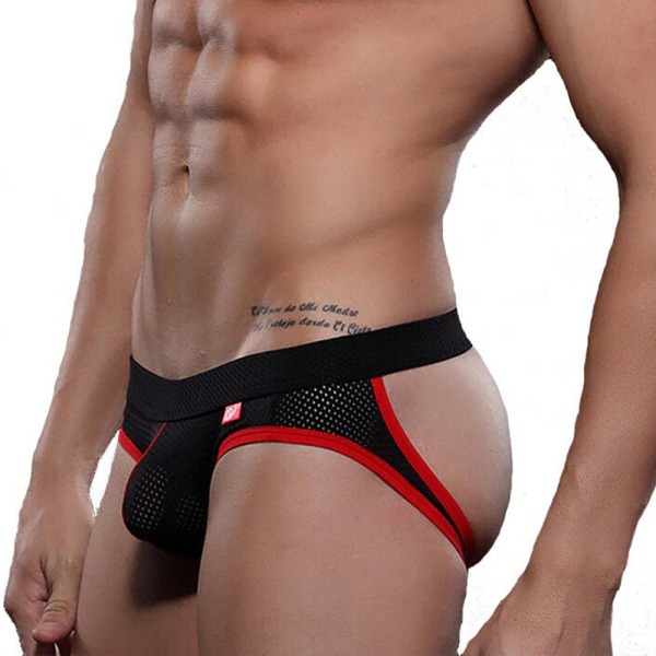 Män Låg Midja Sexiga G-strings Kalsonger Herr Underkläder Underkläder Black L