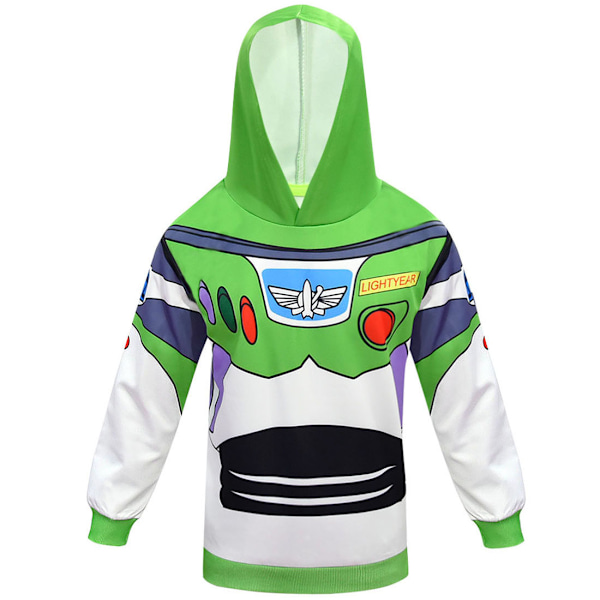 Buzz Lightyear Toy Story Barn Pojkar Party Cosplay Kostym Hoodie Maskerad 110cm