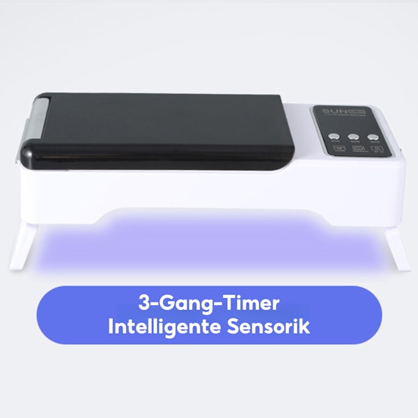 [3-dages forsendelse] Gel LED neglelampe - 3 timer tørretumbler - LCD-display - Hurtigtørrende neglekunstlampe - 72 W foldbar handske pude neglelampe, med 24 LED-lampeperler