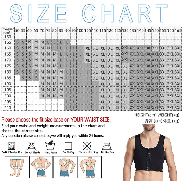 Slimming Body Shaper Corset Compression Shirt för män Skin XL