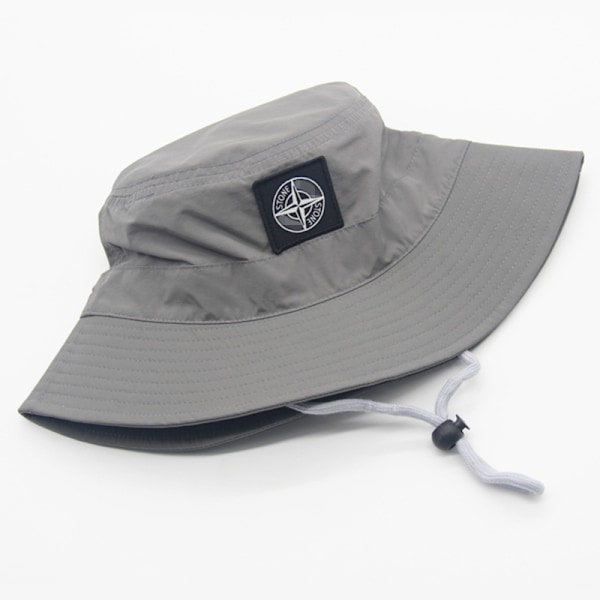 Herrar Utomhus Solhatt Snabbtorkande Manlig Bärbar Blockerar UV-skydd Fiskehatt Grey