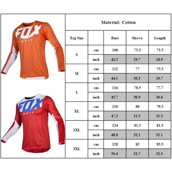 Herr MTB Motorcykel Sportkläder Cykeltröja Mountainbike T-shirt Långärmad MTB Tröja Racingkläder #1 XL