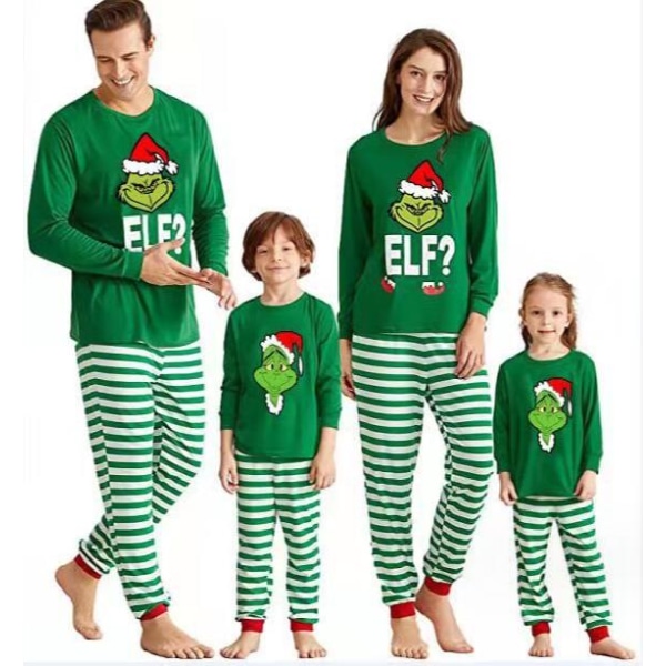 Family Christmas Pyjamas Matchande Set Greenwich Holiday nattkläder Men 3XL