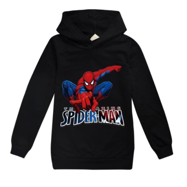 Spider-Man 3D Print Kids Hoodie Coat Långärmad Jumper Toppar black 160cm