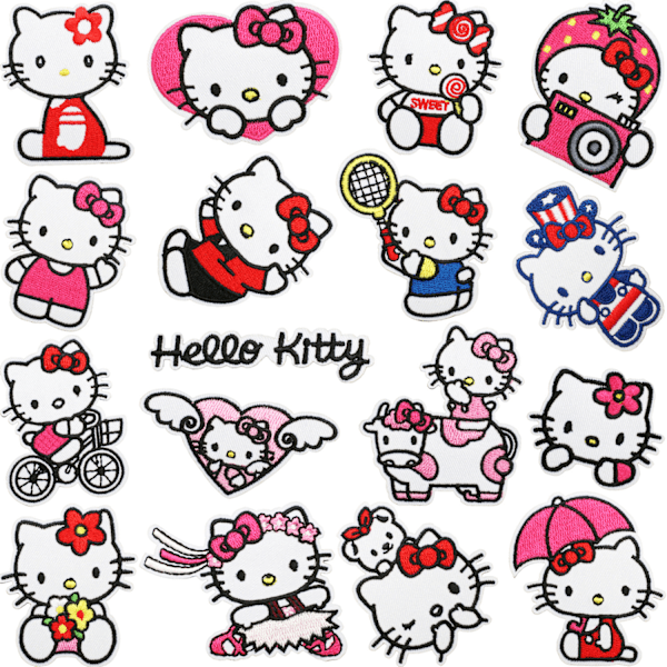 17 st/set Katie Patch Strykapplikation Strykbilde 17PCS