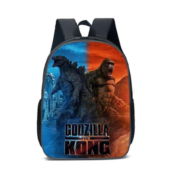 Godzilla och Kong Ryggsäck Ryggsäck Unisex Barn Pojkar Flickor Skola Axelväska C 30*15*40cm
