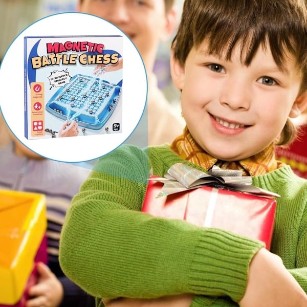 Päivitetty magneettinen shakkipelisetti, jossa on magneettinen lautapeli 32 magneetilla, strategiapeli, perhepeli 32PCS
