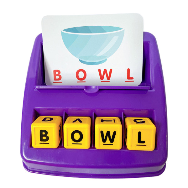 Alfabetets bokstav ord matchstavla för pojke pedagogisk leksak purple