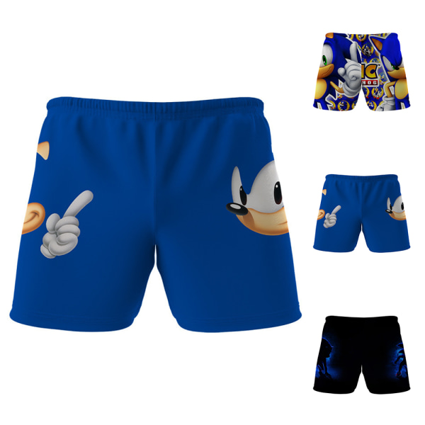 Kids Sonic The Hedgehog Tecknat Print Boys Beach Pants Shorts A 110cm