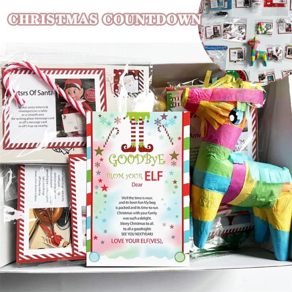 Elf rekvisita kit jul nedräkning för flickgåva 24 Days