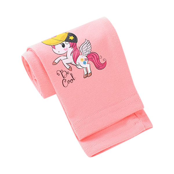 Tecknade Enhörning Tryckta Barn Flickor Skinny Leggings Byxor Byxor 2-12 År Pink 120cm