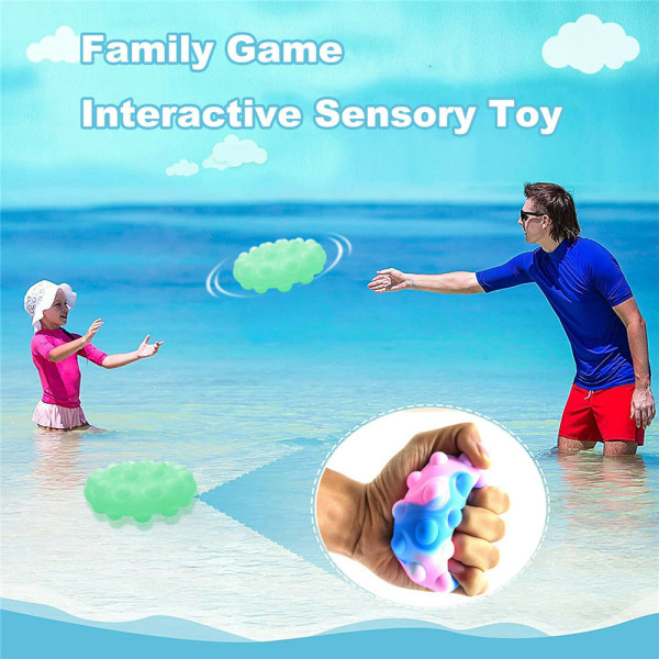 Push It Bubble Sensory Fidget Toy Decompression Squeeze Ball F(Luminous)