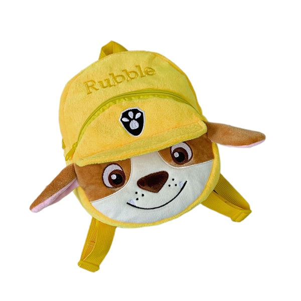 PAW Patrol Förskola Plysch Ryggsäckar Härlig Bokväska Lätt Söt Reseryggsäck Present Barnens Skolväska Flickor & Pojkar Yellow 19x22x7.5cm