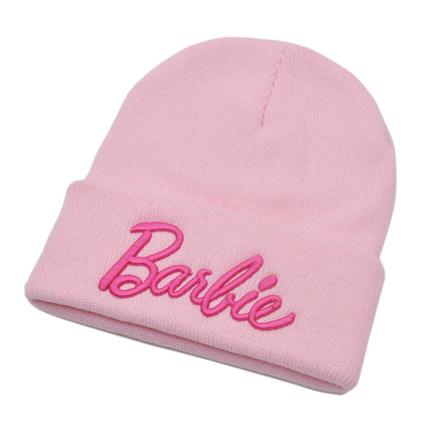 Barbie-elokuvan vaaleanpunainen hattu, asusteet lapsille, muodikas neulepipo light pink