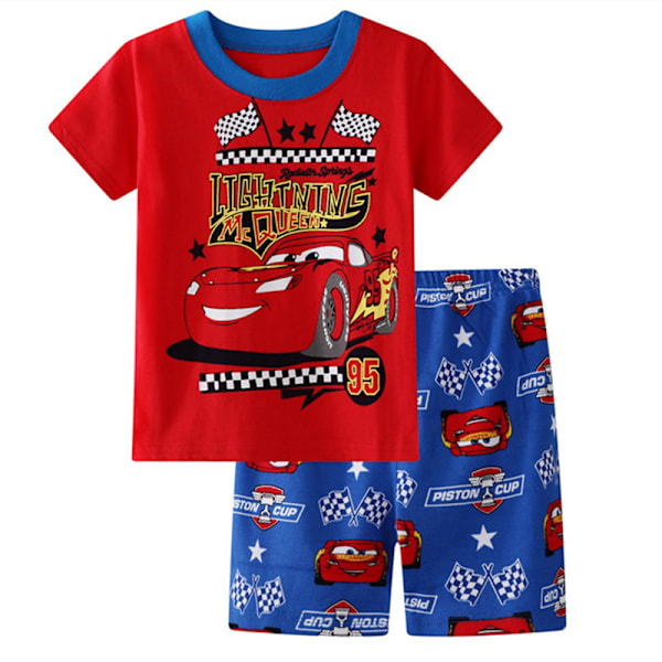 Bil Tecknad Barn Pojkar Flickor Söta Tecknade Figurer Pyjamas Set Kortärmad Toppar Shorts Sovkläder Nattkläder Loungewear Outfits #8 95cm