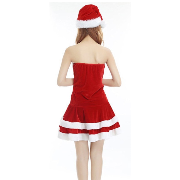 Kvinnors juldräkter festlig sexig klänning cosplay tomten Bra style 2XL