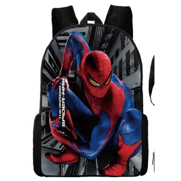 Flickor Pojkar Anime Spider-Man Studenter Ryggsäck Resväska B