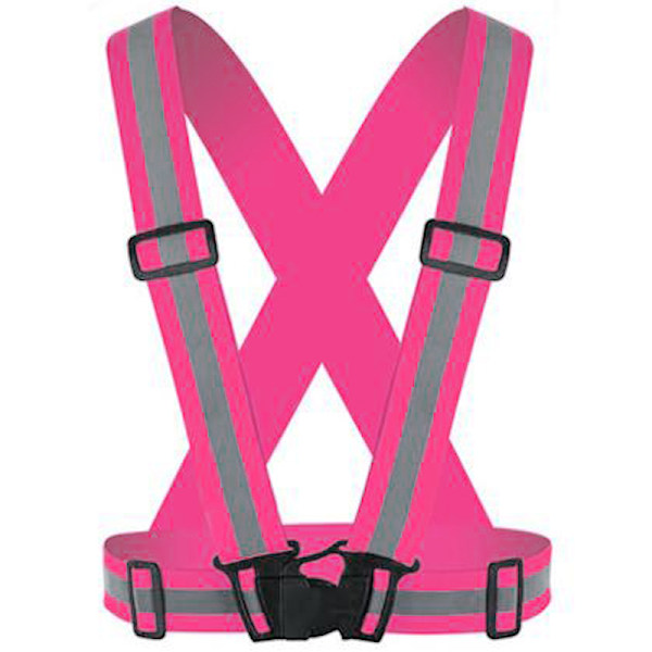 Turvavyötärövyö Hi-Viz Fluoresoiva Heijastava Liivi Rose Red