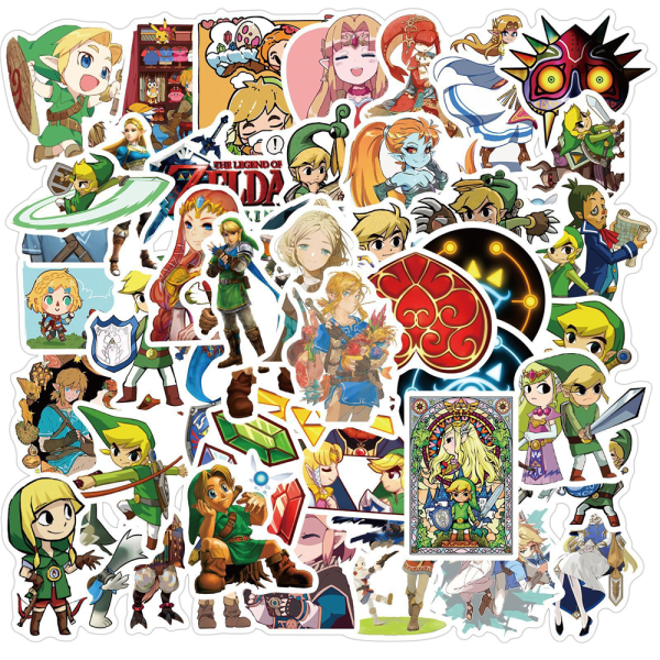 50st vattentäta The Legend of Zelda Graffiti resväska klistermärken 50pcs