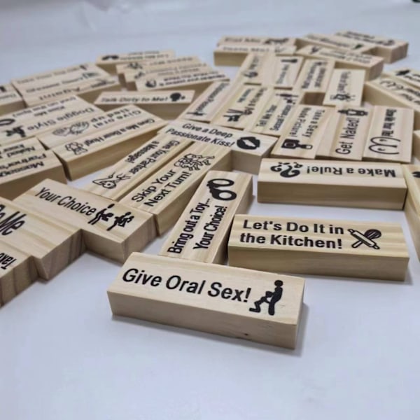 Lust Tower - Spel för Vuxna, 48 St Super Stygga Blocktorn-Spel, Parspel för Vuxna, Alla Hjärtans Dag Staplingsblockspel 48PCS