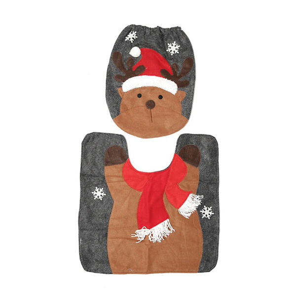 2 st julälg tomte toalettstolsskydd matta heminredning Elk