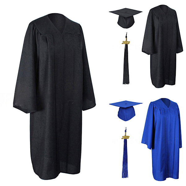 Valmistumislakki ja -kaapu korkeakouluun ja lukioon, tupsu Royal blue 51