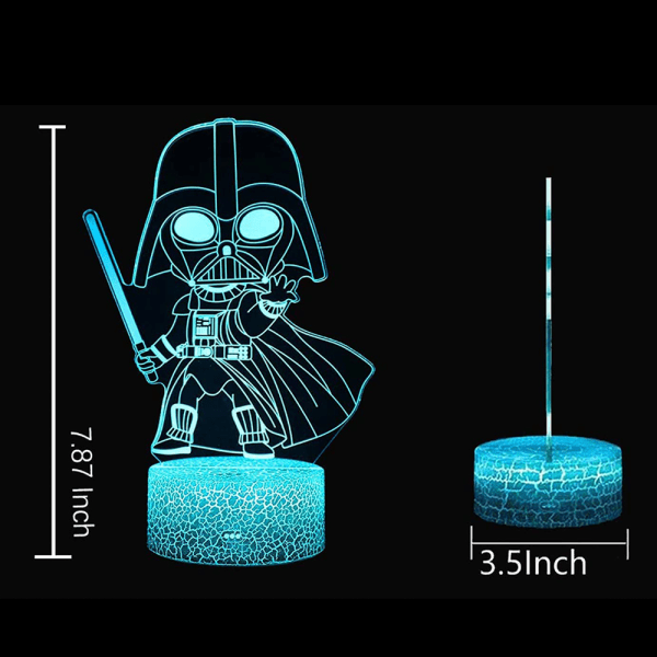 Star Wars bordslampa touch fjärrkontroll LED nattlampa present