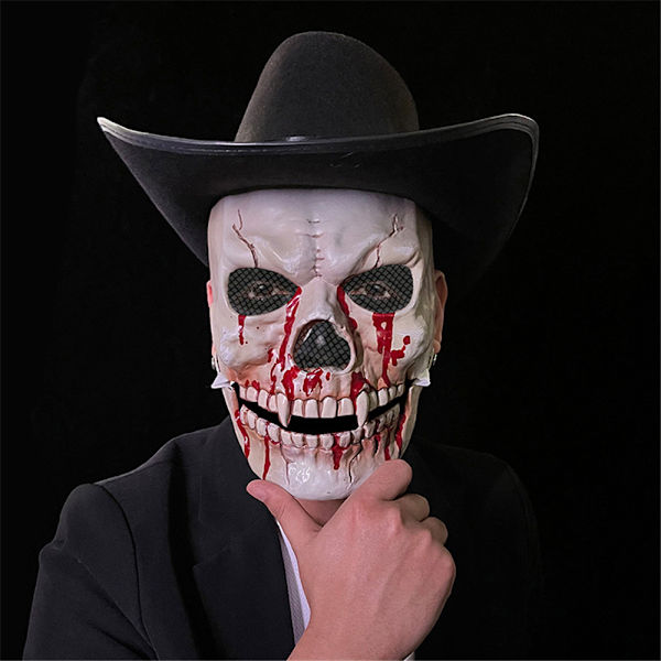 Skelett Skrämmande Mask för Halloween Fest Cosplay Maskeraddräkt C
