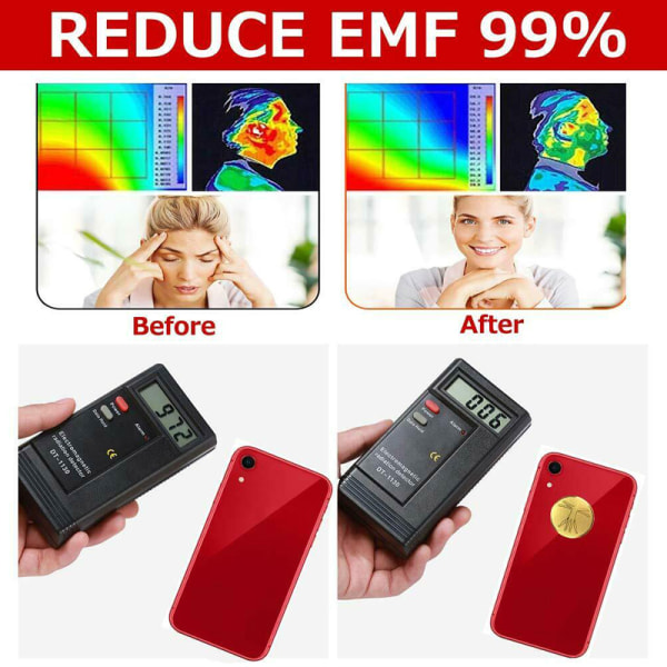 1 st Anti Strålning Quantum Sticker EMF Energy Shield för telefon 1pc
