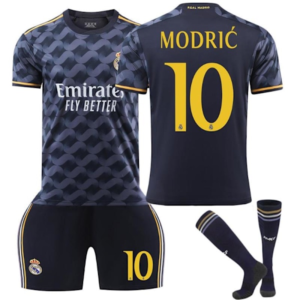 #10 Modric Fodboldtrøje til Børn Drenge T-shirt Shorts Strømper Trøje Sommer Træningsdragt Sæt 24