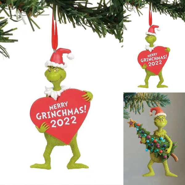 The Grinch julgran hängande dekoration prydnader Love Card