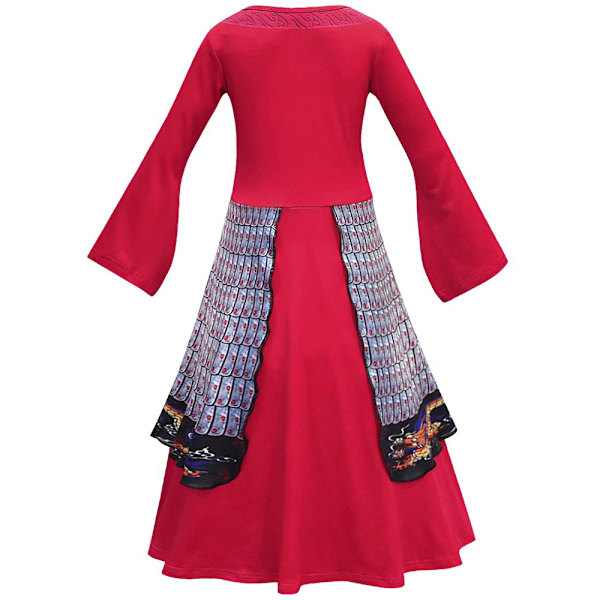 Halloween Karnevaali Cosplay Mulan Viitta Puku Tyttöjen Puku 110CM