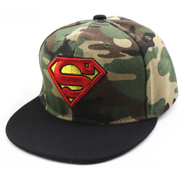 Barn Superhjälte Baseball Cap Kamouflage Solhatt Superman