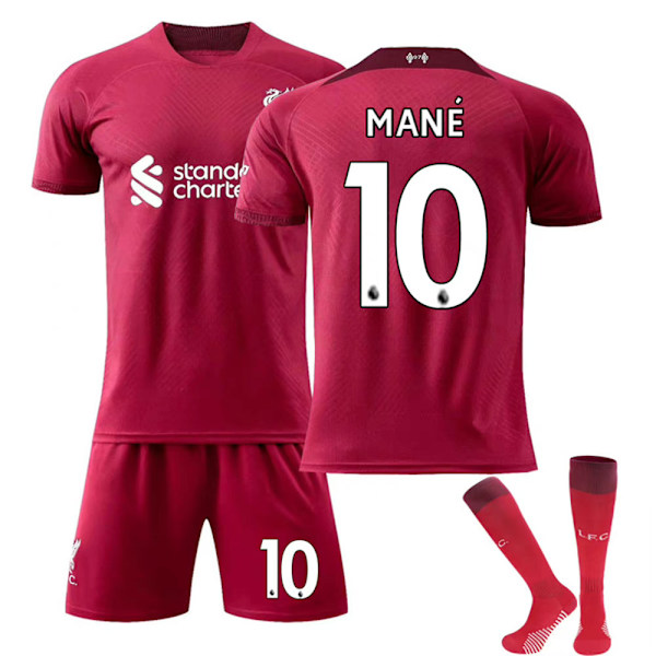Barnfotbollströja Mane #10 Virgit # 4 Jersey Fotboll Sportkläder #10 6-7Y