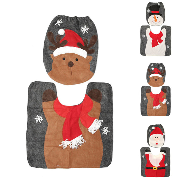 2 st julälg tomte toalettstolsskydd matta heminredning Elk