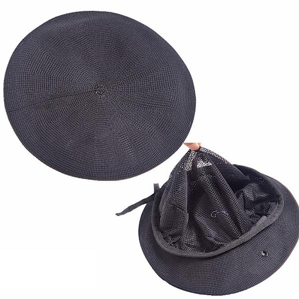 Militär Armé Soldat Mössa Ull Beret Män Kvinnor Uniform Mössa Black - Grid