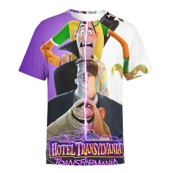 Hotel Printed T-shirt med tryck för barn, pojkar, kortärmade toppar D 8-9 Years