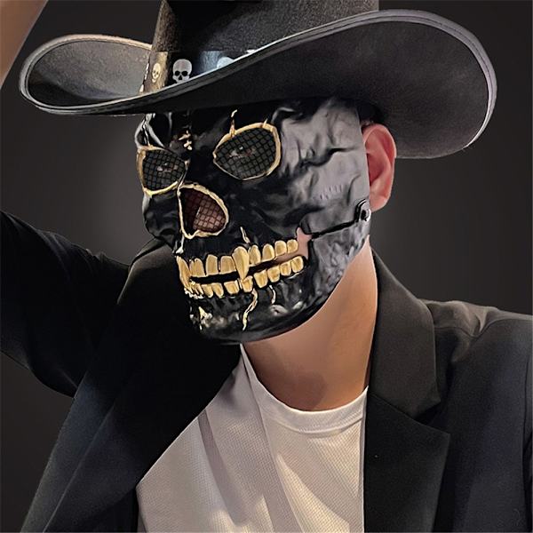 Skelett Skrämmande Mask för Halloween Fest Cosplay Maskeraddräkt A