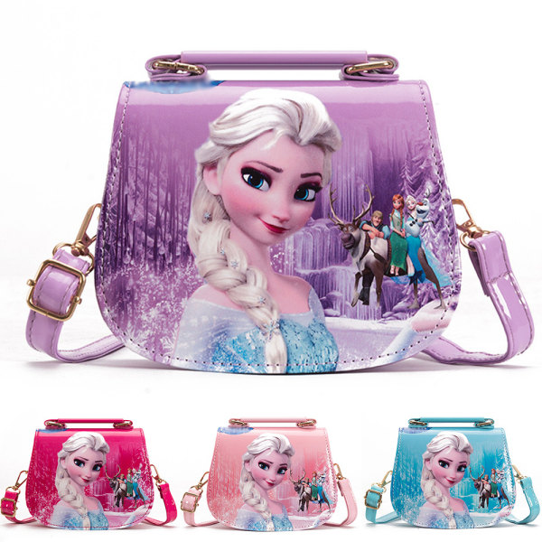 Frozen 2 Elsa Anna Princess Axelväska Handväska för barn Purple