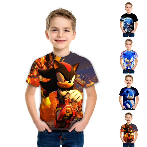 T-shirt för pojkar Barn Sonic The Hedge kostymskjorta A 110cm
