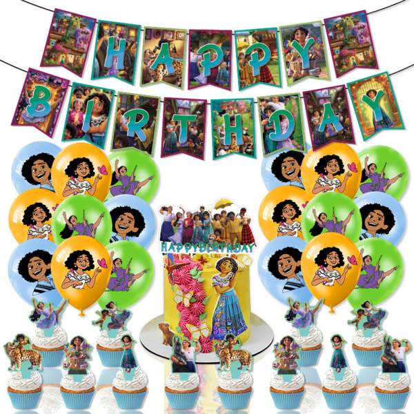 32st Encanto Födelsedagsfest rekvisita Ballonger Festdekor
