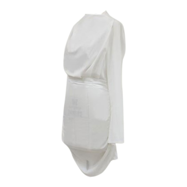 2021 vinter ny dam långärmad smal klänning kjol White S