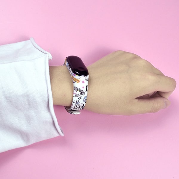 Barn presenter Tecknad printed digitalt armbandsur Söt watch Five leaf flower